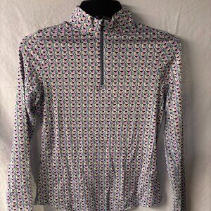 NWT-Callaway Geo Printed Sun Protection Golf Pullover Flint Stone - SP25 Women-M